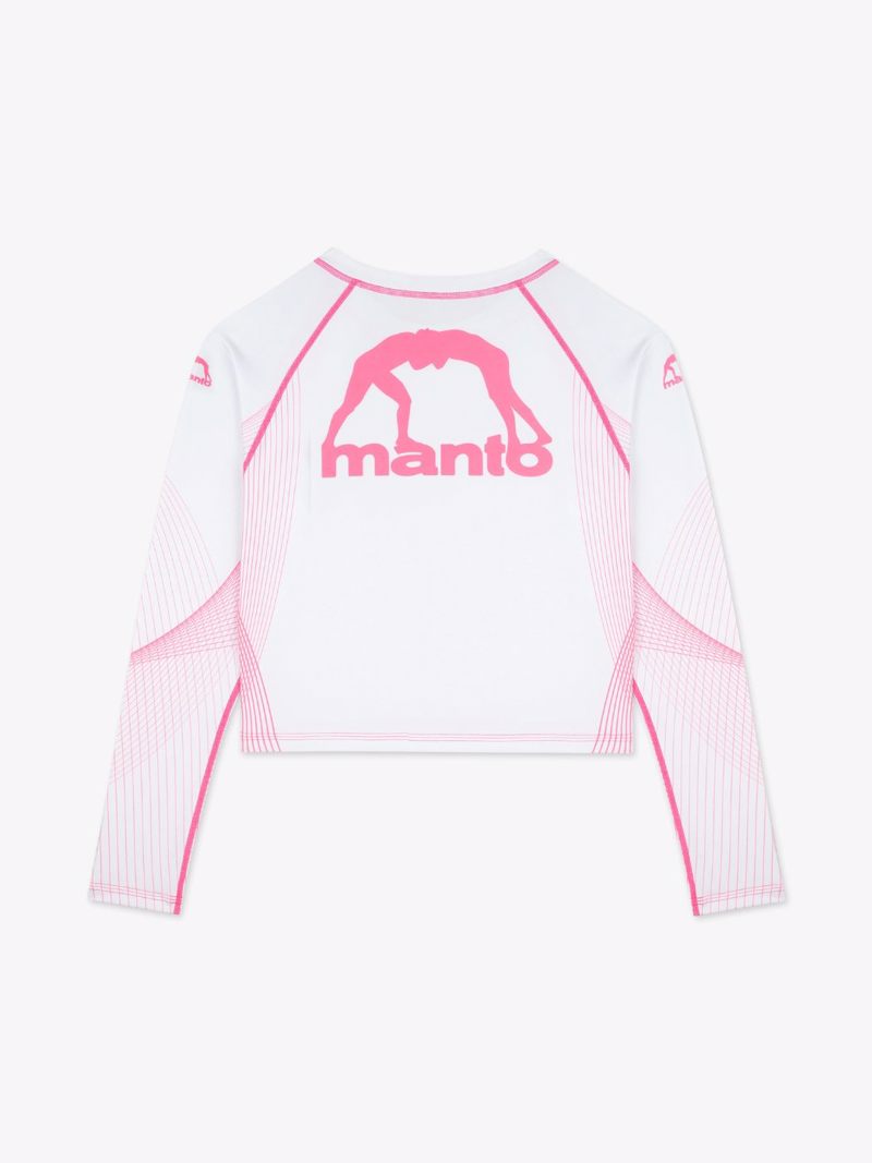 MANTO women rashguard Peacefull violence - white